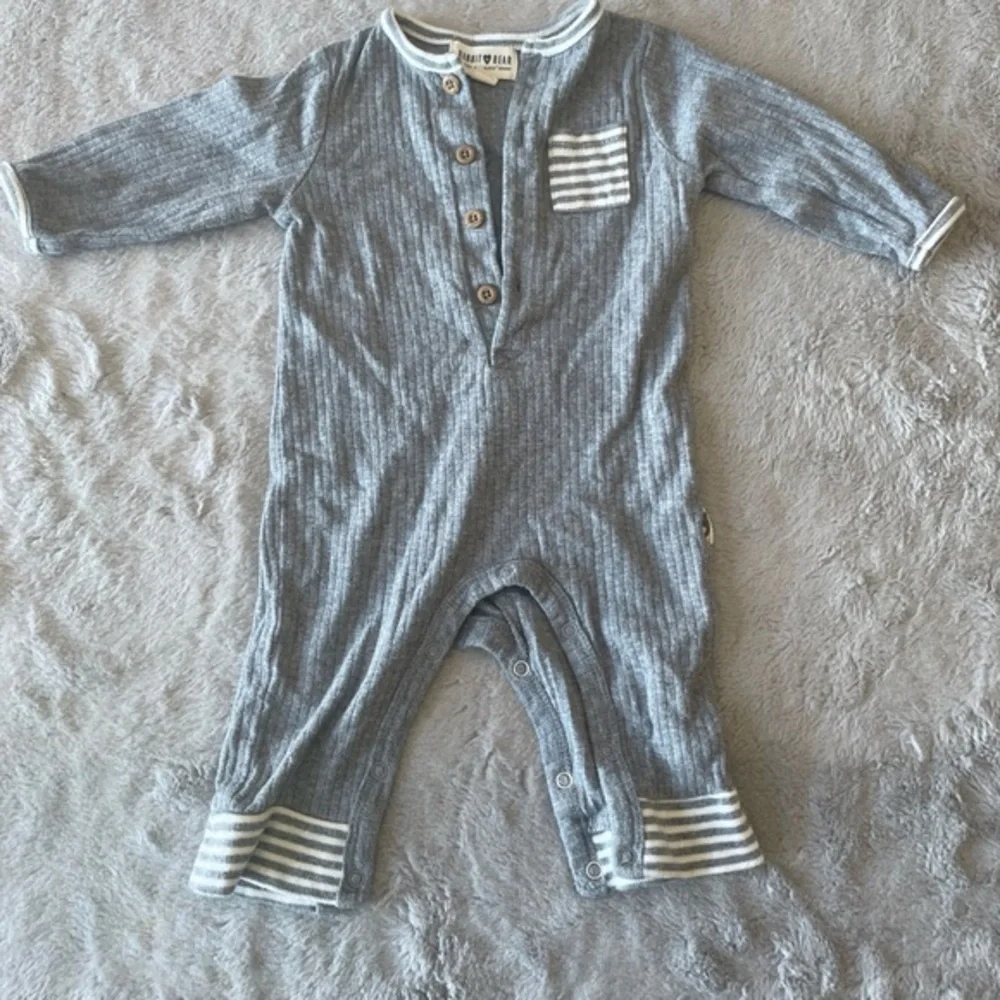 Stylish Gray Striped Kids Bodysuit